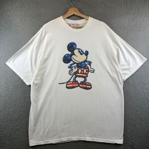 Disney Store Mickey Mouse USA‎ Patriotic Graphic T Shirt XL Mens